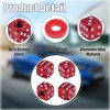 Picture of MEAJOO 8PCS Aluminum Dice Tire Valve Stem Caps, Universal Aluminium Alloy Dustproof Tire Valve Stem Covers for Cars, SUV, Trucks, Bikes, Motorcycles, Bicycles(Red)