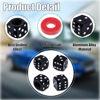 Picture of MEAJOO 4PCS Dice Style Tire Valve Stem Caps, with O Rubber Ring, Universal Aluminium Alloy Dustproof Tire Valve Stem Covers for Cars, SUV, Trucks, Bikes, Motorcycles, Bicycles(Black)