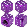 Picture of MEAJOO 4PCS Dice Style Tire Valve Stem Caps, with O Rubber Ring, Universal Aluminium Alloy Dustproof Tire Valve Stem Covers for Cars, SUV, Trucks, Bikes, Motorcycles, Bicycles(Purple)
