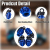 Picture of MEAJOO 4 PCS Grenade Style Tire Valve Stem Caps, Stainless Steel Tire Valve Caps Wheel Valve Caps for Cars,Trucks, SUV, Motorcycles, Bicycles (Blue)