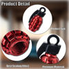 Picture of MEAJOO 8PCS Tire Valve Stem Caps, Stainless Steel Tire Valve Caps Wheel Valve Caps for Cars, Trucks, SUV, Motorcycles, Bicycles (Red)
