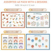 Picture of Babebay Disposable Placemats for Baby, 40 Pack Sticky Toddler Placemat for Restaurants, Dining Table, Party, Travel, 12" x 18" with 4 Designs