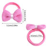 Picture of TAANGTHOSE 24 Pcs Toddler Hair Ties for Girls, Baby Hair Tie Cute Flower Elastic Scrunchies, Seamless Ponytail Holders, Little Girls Hair Accessories for Thick Hair, Pink, Purple, Blue