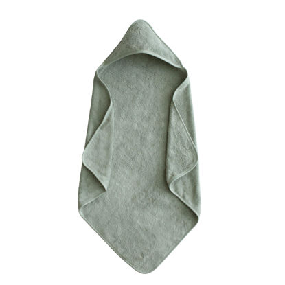 Picture of mushie Baby Hooded Towel | Organic Cotton (Moss)