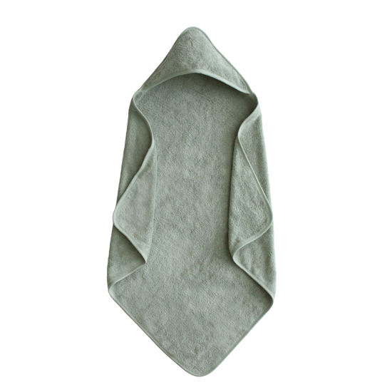 Picture of mushie Baby Hooded Towel | Organic Cotton (Moss)