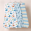 Picture of david's kids 3 Pack 100% Cotton Baby Sleep Sack 12-18 Months, Ultra Soft Baby Wearable Blankets with 2-Way Zipper, Comfy Toddler Sleeping Bags for Boys Girls Neutral, Large Size, Dinosaur