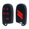 Picture of REMOCH Key Fob Cover for Dodge Accessories 5 Button Key Fob Case for Dodge Charger Challenger Dart Durango Journey Replacement Remote Control 3 4 5 Buttons Key Fob Shell (Bright Red Design, 2PCS)