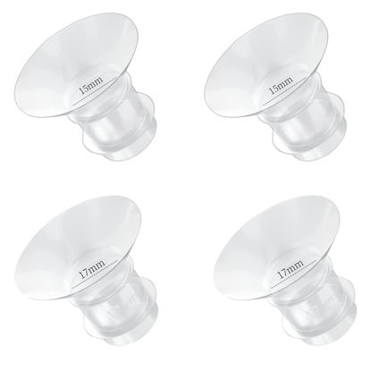 Picture of Flange Inserts 15mm 17mm for Medela,Spectra 24mm Shields/Flanges,Compatible with TSRETE,CPPSLEE,Momcozy S9/S9Pro/S12/S12Pro Wearable Breast Pump,Reduce 24mm Nipple Tunnel Down to 4pcs