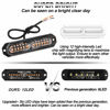 Picture of ASPL 8pcs Sync Feature Ultra Slim 12-LED Surface Mount Flashing Strobe Lights for Truck Car Vehicle LED Mini Grille Light Head Emergency Beacon Hazard Warning lights (Amber)