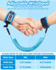 Picture of Dr.meter Toddler Leash, 2 Pack Safety Anti Lost Wrist Link with Key Lock, Reflective Child Walking Harness, 8.2ft Blue + 4.92ft Orange Kids Leash for Supermarket Mall Airport Amusement Park Zoo Travel