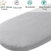 Picture of Muslin Bassinet Sheet Compatible with Halo Bassinest Swivel Flex Glide Premiere & Luxe Series Sleeper 2 Pack Cotton Stylish Boho Fitted Bassinet Sheets Super Soft for Baby Roman Grey & Pink