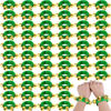 Picture of 48 Pcs Christmas Wrist Band Bell Bracelet Wrist Band Shaking Bell Musical Instruments Adjustable Bell Rhythm Wristband Bell Bulk for School Family Christmas Percussion Party Favor Adults,Green