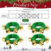 Picture of 48 Pcs Christmas Wrist Band Bell Bracelet Wrist Band Shaking Bell Musical Instruments Adjustable Bell Rhythm Wristband Bell Bulk for School Family Christmas Percussion Party Favor Adults,Green