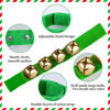 Picture of 48 Pcs Christmas Wrist Band Bell Bracelet Wrist Band Shaking Bell Musical Instruments Adjustable Bell Rhythm Wristband Bell Bulk for School Family Christmas Percussion Party Favor Adults,Green