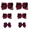 Picture of Maroon Bows for Girls,6PCS Hand-made Grosgrain Ribbon Hair Bows Alligator Clips Hair Accessories for Little Teen Toddler Girls Kids (Maroon)