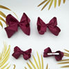 Picture of Maroon Bows for Girls,6PCS Hand-made Grosgrain Ribbon Hair Bows Alligator Clips Hair Accessories for Little Teen Toddler Girls Kids (Maroon)