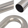 Picture of FGJQEFG 2.25 Inch 180 Degree DIY Custom Mandrel Exhaust Pipe Tube Pipe, T304 Stainless Steel, Universal Fit, 22.82 Inch End to End Length, 2.25'' OD Mandrel Bend Pipe 2PCS