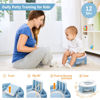 Picture of MCGMITT Potty Training Toilet Seat for Toddlers Boys Girls, Portable Baby Toilet Folding Kids Potty Chair Cover with Splash Guard for Travel, Including 3 Non-Slip Feet and Storage Bag (Blue)