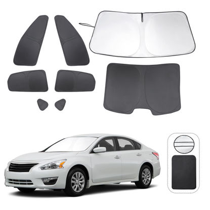 Picture of TINGLU Window Shades for Nissan Altima Sedan 2013-2018 Accessories Car Side Full Windows Windshield Sun Shade Sun UV Rays & Privacy Protection for Camping,Napping,and Relaxing 8PCS