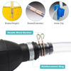 Picture of Yetofro Gas Siphon Hose Pump, Manual Hand Water pump, Gasoline Transfer Pump for water Gas Oil Petrol Diesel, Fuel Siphon Pump with 2 Durable PVC Syphon Hoses
