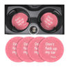 Picture of 8sanlione Car Cup Coaster, 4Pcs 2.75 Inch Auto Cup Holder Insert Coasters, Non-Slip Waterproof Embedded Drink Mat, Automotive Interior Accessories for Men and Women (D Pink/4PCS)