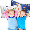 Picture of Kids Toddler Pillowcases - 2 Pack 1 Pillow Cover Pillowslip Case Fits Pillows sizesd 13 x 18 or 12x 16 for Kids Bedding Pillow Cover Baby Pillow Cases Space - by UOMNY