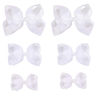 Picture of White Bows for Girls,6PCS Hand-made Grosgrain Ribbon Hair Bows Alligator Clips Hair Accessories for Little Teen Toddler Girls Kids (White)