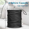 Picture of Kincown Car Trash Can, Large-Sized Pop-up Car Trash Bin, Collapsible Car Garbage Can, Car Trash Bag with Elastic Band Hanging, Double-Layer Washable Trash Can for Car, Car Waste Basket with Velcro