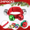 Picture of Remuuly 24 Pcs Christmas Band Wrist Bells Bracelets Jingle Musical Shaking Ankle Bells Instruments Adjustable Bells Percussion Rhythm Hand Bells for Adults Xmas Gift Party Favors(Colorful)