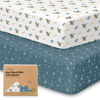 Picture of Pack and Play Sheets Fitted, 2-Pack Mini Crib Sheets - Pack N Play Sheets, Fitted Crib Sheet for Pack and Play Mattress, Playard Baby Crib Sheets, Crib Sheets Neutral for Boys, Girls (Dragon Tale)