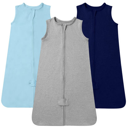 Picture of TotAha Sleep Sack 0-6 months 3 Pack, Buttery Soft, Safe Wearable Blanket Baby Sleeping Bag with 2-way Zipper for Girl Boy