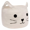 Picture of HiChen Large Woven Cotton Rope Storage Basket, Baby Laundry Basket Organizer for Towels, Blanket, Toys, Clothes, Gifts | Pet Gift Basket for Cat, Dog - 15.7" L×11.8" H