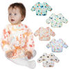 Picture of Lictin Long Sleeve Bibs 5 Pack - Baby Bibs for Girl, Waterproof Toddler Bibs, 0-24 Months Neutral Baby Smock for Eating, Reusable Infant Baby Bibs for Feeding Teething or Weaning