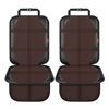 Picture of XHYANG Car Seat Protector,2 Pack Automotive Seat Protectors Baby Carseat Pad Waterproof & Durable 600D Fabric for Child Baby Car Seat Mat Vehicle Pet Cover 2 Storage Pockets (Brown)