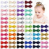Picture of YHXX YLEN 60 PCS Hair Accessories - 2 Inch Fully Lined Non-Slip Bows for Babies, Toddlers and Newborns (30 Color Pairs)