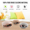 Picture of Smlpuame 4 Pack Pacifier Holder Case Set,2 Silicone Portable Pacifier Cover Pouch Bag for Diaper Bags Baby Carriage with 2 Transparent Pacifier Storage Container Box,Easy to Clean,(Green & Grey)
