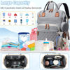 Picture of SHITIESHOU Diaper Bag Backpack Baby Bag, Baby Girl Boy Diaper Bag for Dad Mom with Pad, 16 Pockets, Pacifier Case, Large Diaper Bag Unisex for Travel (Grey)