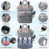 Picture of SHITIESHOU Diaper Bag Backpack Baby Bag, Baby Girl Boy Diaper Bag for Dad Mom with Pad, 16 Pockets, Pacifier Case, Large Diaper Bag Unisex for Travel (Grey)