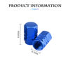 Picture of 16 PCS Car Tire Valve Stem Caps, Waterproof Airtight Car Wheel Tire Valve Stem Caps/Covers Universal for Cars, Bicycles, Motorcycles, Trucks, Motorcycles, Car Accessories for Men Women (Blue)