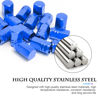 Picture of 16 PCS Car Tire Valve Stem Caps, Waterproof Airtight Car Wheel Tire Valve Stem Caps/Covers Universal for Cars, Bicycles, Motorcycles, Trucks, Motorcycles, Car Accessories for Men Women (Blue)