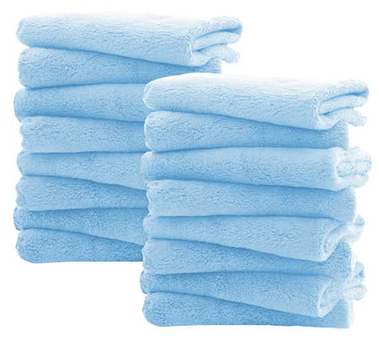 Picture of Spotted Play 16 Pack Burp Cloths for Baby - 20" by 10" Ultra Absorbent Burping Cloth, Newborn Towel - Milk Spit Up Rags - Burpy Cloths for Unisex, Boy, Girl - Burp Cloths Set (Aquamarine)