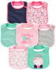 Picture of Simple Joys by Carter's Baby 7-Pack Teething Bibs, Pink/Mint Green, One Size