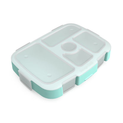 Picture of Bentgo® Kids Prints Tray with Transparent Cover - Reusable, BPA-Free, 5-Compartment Meal Prep Container with Built-In Portion Control for Healthy Meals At Home & On the Go (Leopard)