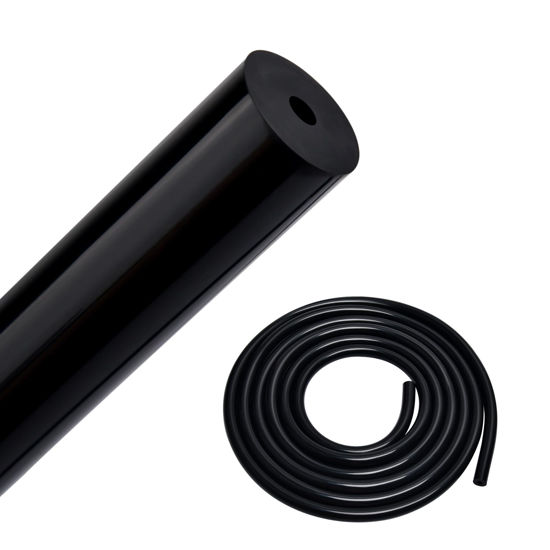 Picture of EVIL ENERGY 1/4 Windshield Washer Vacuum Hose Tubing Line Silicone 50FT 130PSI Max Pressure Black (6mm ID)