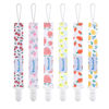 Picture of Smlpuame Pacifier Clip Girl,6 Pack Stylish Binky Clips Strap for Baby Girls,Paci Holder with Clip Lightweight Universal Fits Most Pacifiers Teether Toy Teething Ring Soothie,Baby Gift(Flower & Fruit)