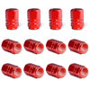Picture of Ziciner 12 PCS Car Tire Valve Stem Caps, Aluminum Alloy Wheel Valve Covers with Rubber O-Ring, Corrosion Resistant Leak-Proof Tire Air Cap Set, Universal for SUV, Truck, Motorcycle, Bike (Red)