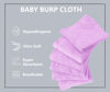 Picture of Spotted Play 8 Pack Burp Cloths for Baby - 20" by 10" Ultra Absorbent Burping Cloth, Newborn Towel - Milk Spit Up Rags - Burpy Cloths for Unisex, Boy, Girl - Burp Cloths Set (Purple)