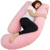 Picture of AMCATON 60 Inch Pregnancy Pillows for Sleeping, Extra Large U Shaped Body Pillow, Pregnancy Pillow, Maternity Pillow for Pregnant Women with Velour Cover (Pink)
