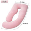 Picture of AMCATON 60 Inch Pregnancy Pillows for Sleeping, Extra Large U Shaped Body Pillow, Pregnancy Pillow, Maternity Pillow for Pregnant Women with Velour Cover (Pink)