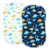 Picture of PHF Soft Bassinet Sheet Set, 2 Pack Silky Comfy Breathable Cradle Sheets for Baby Boys Girls, Univeral Fit for Most Oval Rectangle Cradle and Bassinet Mattress/Pad, Dinosaur